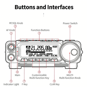 วิทยุสื่อสาร Yaesu FT891 ระยะไกล 50 กม. สำหรับติดตั้งในยานพาหนะ - VHF/UHF  กันน้ำระดับ IPX5 ไม่ต้องใช้ซิมการ์ด กำลังส่งสูง ไร้สาย - Product Image 4