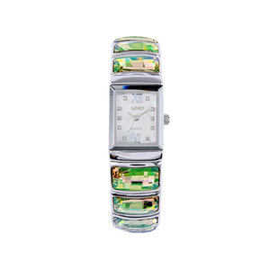 Guarda l'orologio da <span class=keywords><strong>donna</strong></span> con quadrante piccolo di marca impermeabile tempestato di diamanti da <span class=keywords><strong>donna</strong></span> - Product Image 2