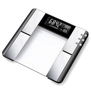 Verre échelles pèsent graisse corporelle avec LCD inverse affichage salle de bain <span class=keywords><strong>balance</strong></span> corporelle connexion intelligente échelle de graisse corporelle - Product Image 1