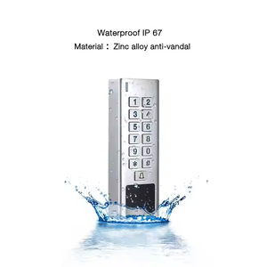 Arcreat AW8 Métal Étanche Sans Fil Serrure De Porte Application Kit De Contrôle D'accès <span class=keywords><strong>RFID</strong></span> 125Khz Carte Clavier Rétro-Éclairé Bouton De Sortie - Product Image 6