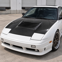 Capot en fibre de carbone compatible avec Nissan S13 Silvia S13, noir, léger, remplacement du capot d'origine