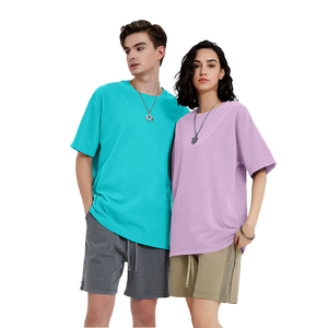 เสื้อยืดโอเวอร์ไซส์ผู้ชาย น้ำหนัก 250 กรัม ผ้าคอตตอน 100% ทรงวินเทจ แขนสั้น สไตล์ลำลอง ผ้าถักเนื้อนุ่ม - Product Image 1