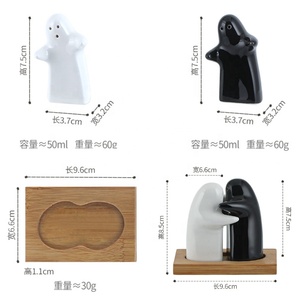Productos de Tendencia 2026, Novedades en Cerámica, Salero para Especias, Herramientas para Hierbas, Organizador de Cocina con Diseño de Fantasma de Halloween, Botella para Pimienta - Product Image 3