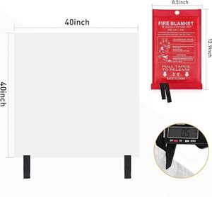 Couverture anti-feu d'urgence pour la maison, la <span class=keywords><strong>cuisine</strong></span>, le camping, le bateau, la voiture et le bureau - Couverture de sécurité anti-feu imperméable pour l'extérieur - Product Image 2