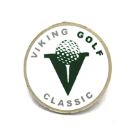 Pins en émail personnalisés de forme ronde, style moderne, avec logo personnalisé, en émail souple, en métal nickel noir, design volley-ball