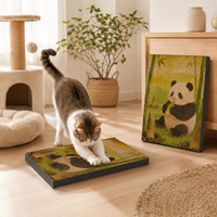 Grattoir à chat mural classique écologique en carton ondulé, planche à gratter décorative, impression personnalisée, carton durable
