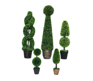 Factory sale artificial grass boxwood topiary ball tree bonsai for home indoor decoration