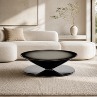 Table basse italienne simple et contemporaine en acier inoxydable, durable, table à thé avant-gardiste et élégante pour salon, extraordinaire