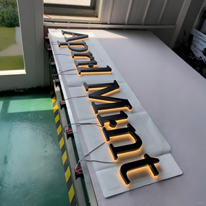 אותיות תלת מימד מנירוסטה עמידות למים בהתאמה אישית עם תאורת לד אחורית, שלט לד זוהר, אותיות לד עם לוגו חברה/שם - Product Image 5