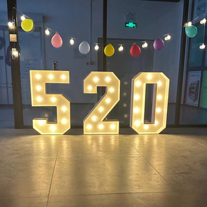 3ft 4ft 5ft lớn lên biên giới marquee chữ và số tổ chức sự kiện Prop thắp sáng số lớn Thư Lớn số lượng lớn trang trí bên - Product Image 3