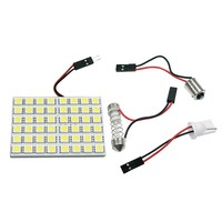 48SMD 5050 Chip T10 Lampe de toit automobile, adaptateurs de festoon, DC 12V, éclairage intérieur de dôme pour voitures, nouvelle génération d'accessoires de panneau LED