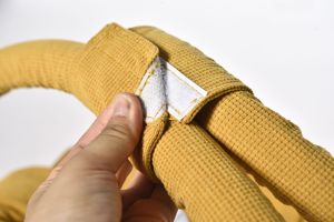 Weiches Cord-Haustierbett Rundes Katzen- und Hundebett mit Griff Niedliches Blumendesign - Product Image 5