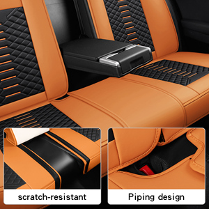 ฝาครอบเบาะหนัง FXAP Universal Fit สำหรับ Chrysler <span class=keywords><strong>300</strong></span> Dodge Charger ลายเย็บเพชรหรูหรา กันน้ำ - Product Image 6