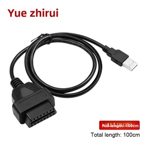 Câble adaptateur USB 12 V 1 m pour <span class=keywords><strong>cam</strong></span>éra embarquée, connecteur femelle OBD2 16 broches pour <span class=keywords><strong>PC</strong></span> - Product Image 2