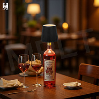 Lampe de table sans fil à LED réglable pour bouteille de vin, sans cordon, ABS, 5V, moderne, rechargeable, tactile, à intensité variable, 2000mAh, 6-8 heures, 3000-6000K