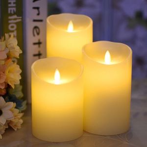 <span class=keywords><strong>Bougie</strong></span> <span class=keywords><strong>LED</strong></span> sans <span class=keywords><strong>flamme</strong></span> en cire de paraffine véritable avec des flammes vacillantes réalistes pour la décoration d'anniversaire/mariage/Noël R2246 - Product Image 5