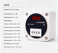 JS11S 数字显示时间继电器 99m 可编程通电延时定时器 3A AC 220V 380V DC 24V 4 位数字面板安装信号继电器