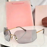 Lunettes de soleil unisexes tendance, monture carrée complète, verres dégradés, couleur or, violettes, pour le cyclisme en plein air, la pêche, la course à pied, protection UV