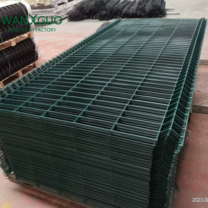 Ngoài Trời Vườn Trang Trí An Ninh Hàn Chống Gỉ Màu Xanh Lá Cây PVC Tráng 3D Cong Hàng Rào Bảng Điều Chỉnh - Product Image 4