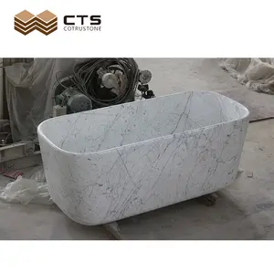 Bathtub for Shower Marble Products Freestanding Simple Square Whirlpools Marble Tub