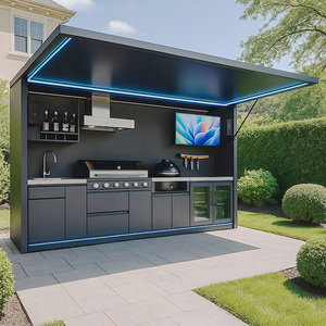 Módulo de Cocina Exterior de Calidad Prémium para Barbacoa con Horno de <span class=keywords><strong>Pizza</strong></span> y Parrilla, Gabinete de Cocina Exterior de Acero Inoxidable con Cobertizo de Puerta Eléctrica - Product Image 4