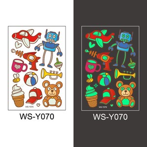 Tatuajes temporales brillantes para niños, impermeables, luminosos, estilo mixto, animales de dibujos animados, Robot, <span class=keywords><strong>tatuaje</strong></span>, dinosaurio, sirena, <span class=keywords><strong>tatuaje</strong></span>, pegatinas - Product Image 6