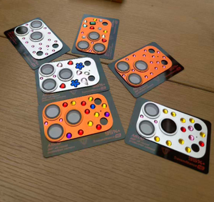 <span class=keywords><strong>Pellicola</strong></span> Protettiva per Fotocamera <span class=keywords><strong>Posteriore</strong></span> <span class=keywords><strong>iPhone</strong></span> 17 Pro Max 17 Pro in Vetro Temperato Diamantato Colorato in Metallo Alluminio Armor - Product Image 1