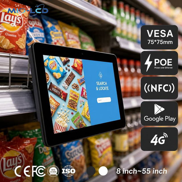 10.1" POE Supermarket Self-Service Price Checker Android Tablet with QR Barcode Scanner for Inventory and Price Inquiry Tablet