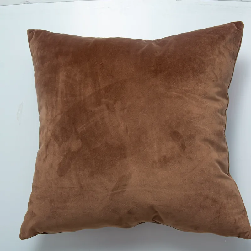 European Nordic 18*18 Throw Pillowcase With Zipper, Sofa Home Decor Crushed Velvet Pillow Case Cushion Without Filler/