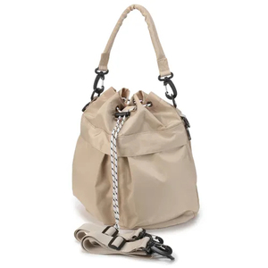 Sac à bandoulière pour femme en fibre de polyester, nouvelle mode décontractée, grande capacité, cordon de serrage, couleur unie, léger, sac messager - Product Image 4