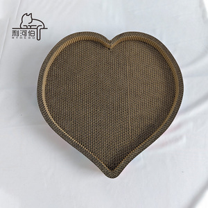 Pencakar Kucing 2 Tingkat Bentuk Hati Ramah Lingkungan, Kokoh, Tahan Aus, Modern Klasik, Besar, Mewah dari Karton Bergelombang - Product Image 2