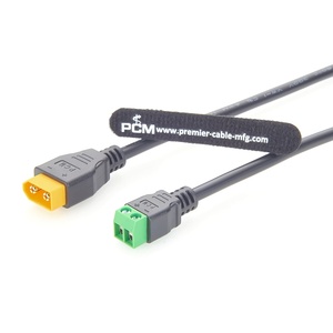 Amass XT60 mannelijke naar schroefklemmenblok 5.0mm pitch kabel 18AWG hoogstroom stroomkabel voor UAV LED robotica batterijsysteem - Product Image 5