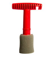 Brosse de nettoyage de roues et d'écrous de voiture avec poignée et éponge amovible