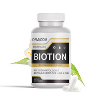 Capsules de collagène de biotine de marque privée Complément alimentaire pour la croissance des cheveux et des ongles Capsules de collagène de biotine