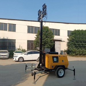 Mobile <b>Lighting</b> Tower 9M Trailer Mounted LED <b>Light</b> Source AC Power Supply 360 Degree Illumination - Product Image 2