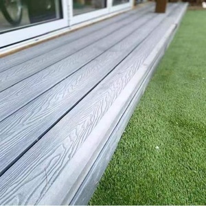 Papan Komposit WPC Solid Tahan UV dan Retak untuk Luar Ruangan, Lantai Rekayasa Tahan Air, Bahan Kayu Jati untuk Dek - Product Image 6