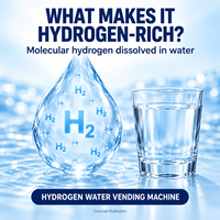 Distributeur d'eau riche en hydrogène commercial avec purification par osmose inverse et paiement en libre-service pour les stations de remplissage communautaires