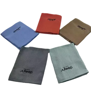 Großhandel Luxus Custom Logo Stickerei Weiß Küche Plain Mikro faser Absorbent Geschirr tücher