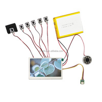 Brochure vidéo TFT LCD personnalisée de 4.3 pouces Kits d'accessoires publicitaires marketing de cartes-cadeaux numériques