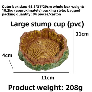 Bol d'eau en résine pour <span class=keywords><strong>reptiles</strong></span>, en forme de souche d'arbre, pour terrarium, adapté aux grenouilles cornées, aux geckos, aux tortues et aux serpents - Product Image 6