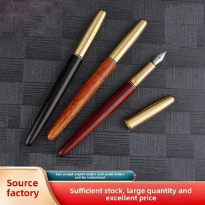 Pluma Estilográfica <span class=keywords><strong>de</strong></span> Madera Artesanal Vintage Retro <span class=keywords><strong>de</strong></span> Fábrica China con Kits <span class=keywords><strong>de</strong></span> Pluma <span class=keywords><strong>de</strong></span> Latón, Regalo <span class=keywords><strong>de</strong></span> Lujo para el Día del Padre, Pluma Pesada - Product Image 2