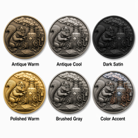Pièce commémorative personnalisée en relief 3D, motif écureuil steampunk, plaquée argent antique, pièce de défi animale pour collection et cadeau
