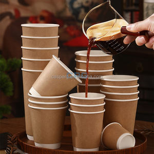 Vasos de Papel Ecológicos Personalizados de Fábrica, 4oz 8oz 12oz 16oz, Vasos de Papel Desechables para Café, de Pared Simple - Product Image 6