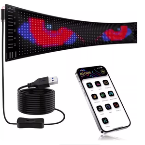 Écran LED flexible pour pare-brise de voiture, effet œil de démon, programmable, pour camion et SUV - Product Image 1