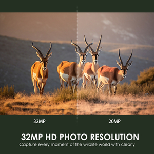 Vidéo 4K 32MP Vision Nocturne IP66 Étanche 0.2 Secondes Déclenchement 105 Degrés 15m Portée de Détection NightShot Plus Trail Hunting - Product Image 2