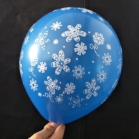 Ballons en latex jaunes de 12 pouces avec impression florale personnalisée en gros