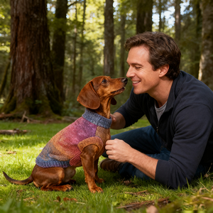 Özel yeni tasarım kış pet giyim basit balıkçı yaka degrade gökkuşağı kazak kedi ve köpek pet kazak - Product Image 3