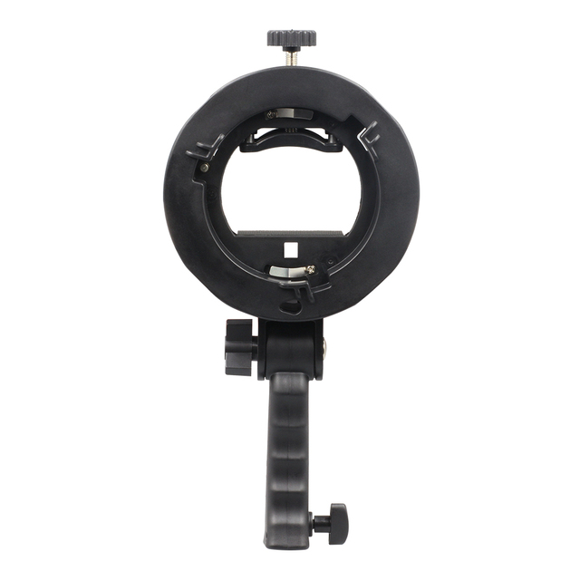 5-in-1 Multi Flash S-Type Bracket Bowens Mount Handheld Grip 180 Tilting Light Stand Adapter with Umbrella Hole for Speedlite