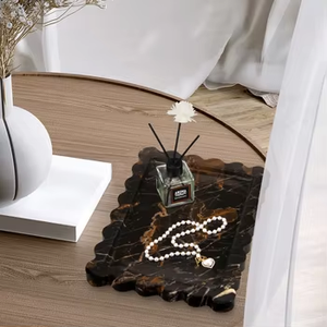 Sang trọng đá cẩm thạch tự nhiên trang trí khay với vỏ sò cạnh-phòng tắm Vanity khay, khay cà phê cho trang trí nhà & nhà bếp - Product Image 6