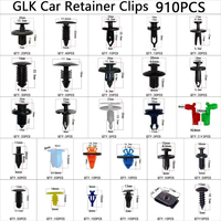 910 pièces 27 sortes de clips de retenue de poussée de voiture Kit de fixations en plastique